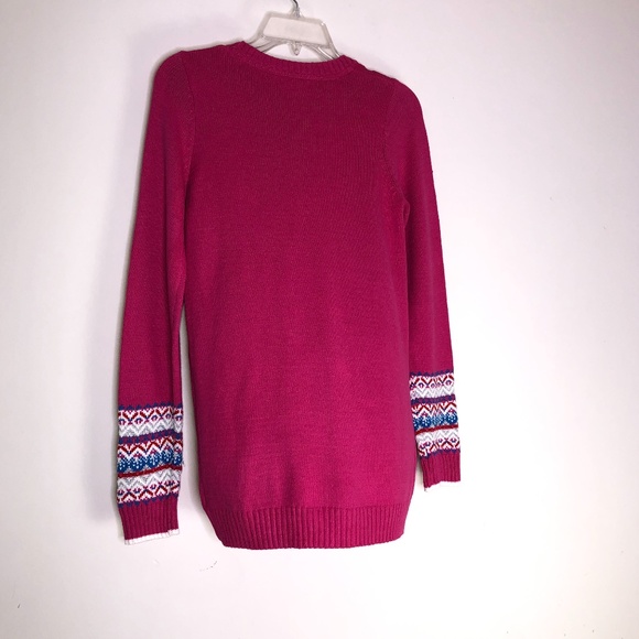 Maggie & Zoe Pink Llama Sweater ~Large US 14 - Picture 5 of 16